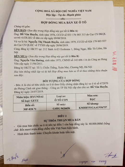 Dịch vụ công triệu chứng hợp đồng giao thương xe trên nhà Dịch vụ công hội chứng hợp đồng mua bán xe trên nhà