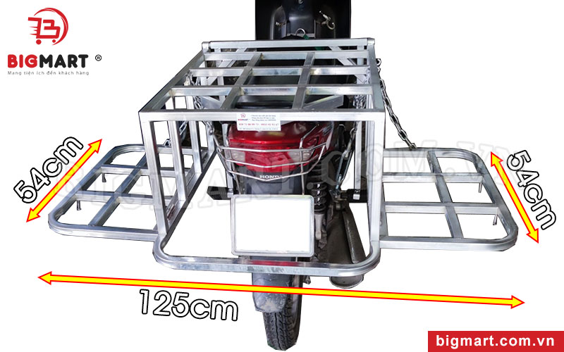 Giá chở sản phẩm gác baga có cánh gập mở hq Giá chở mặt hàng gác baga bao gồm cánh gập mở hq